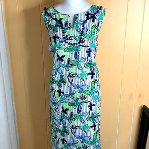 Sleeveless, multi colored and cute.